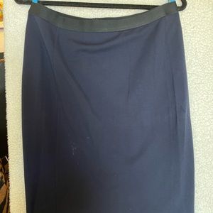 Uniqlo Navy Blue Stretch Pencil Skirt